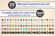 Web and Contacts Vector icons set