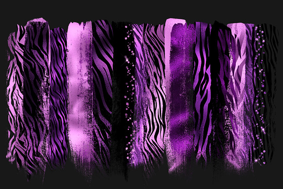 Purple Tiger Brush Strokes in Illustrations - product preview 1