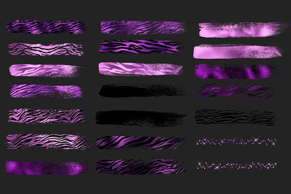 Purple Tiger Brush Strokes in Illustrations - product preview 3