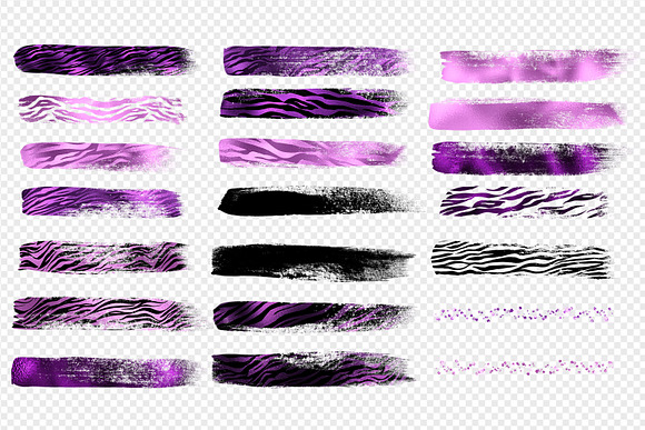 Purple Tiger Brush Strokes in Illustrations - product preview 4