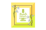 8 March Womens Day Colorful Vector