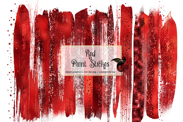 Red Brush Strokes Clipart