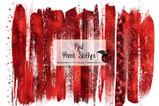 Red Brush Strokes Clipart