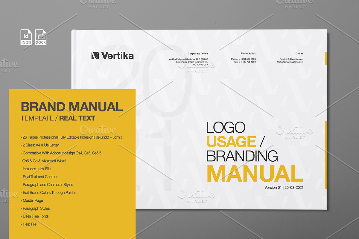 Brand Manual - REAL TEXT in Brochure Templates - product preview 8
