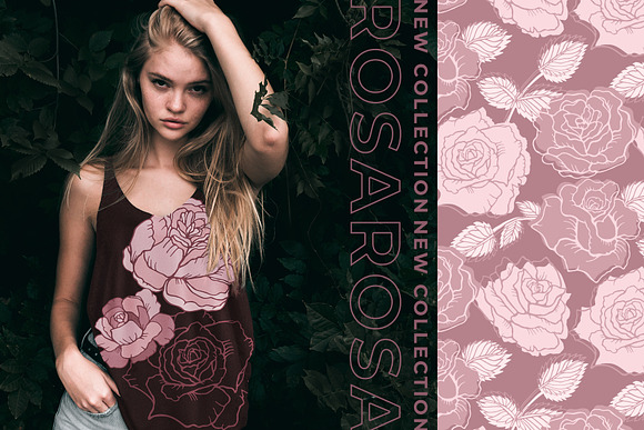 Rose Flower Patterns & Illustrations in Patterns - product preview 6