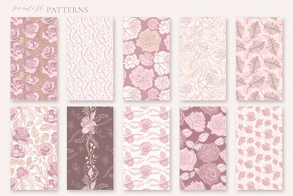 Rose Flower Patterns & Illustrations in Patterns - product preview 17