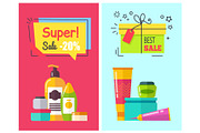 Super Sale -20% Posters Set Vector