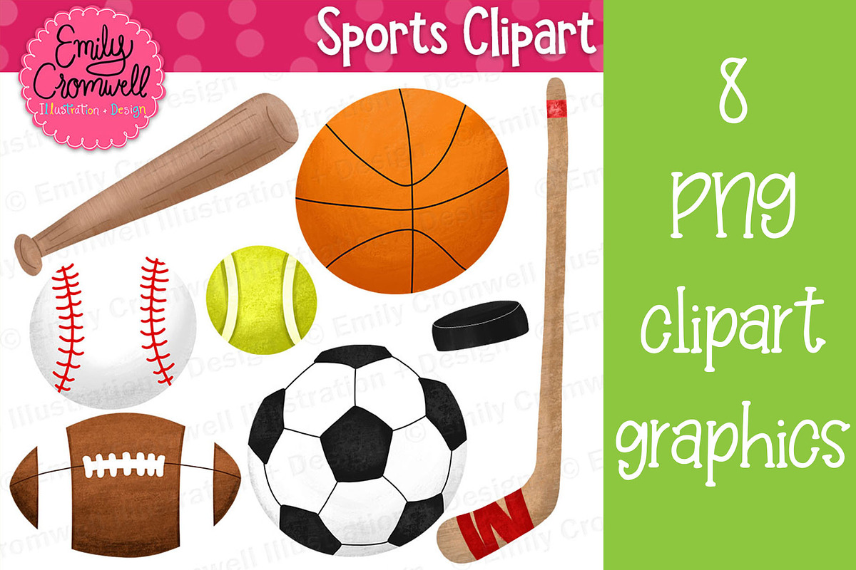 Sports Digital Clipart in Illustrations - product preview 8