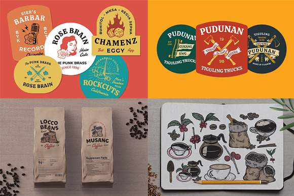 50 Badges + Coffee Graphics Bundle in Logo Templates - product preview 7