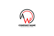 aw letter logo