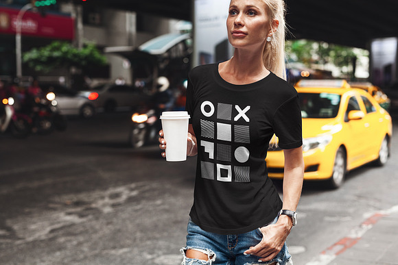 T-Shirt Mock-Up Urban Style in Print Mockups - product preview 1