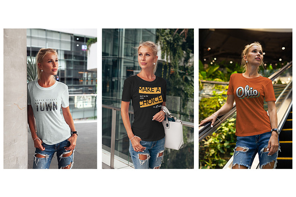 T-Shirt Mock-Up Urban Style in Print Mockups - product preview 5