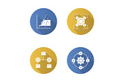 Diagram concepts flat design icons
