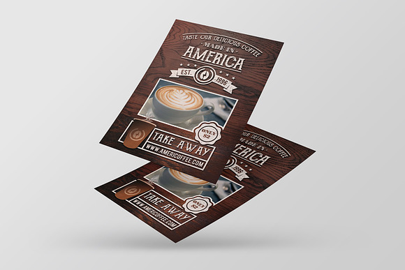 Take Away Coffee Flyer Template in Flyer Templates - product preview 1