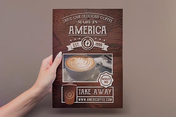 Take Away Coffee Flyer Template in Flyer Templates - product preview 2