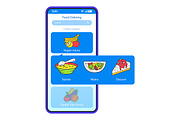 Food ordering smartphone interface