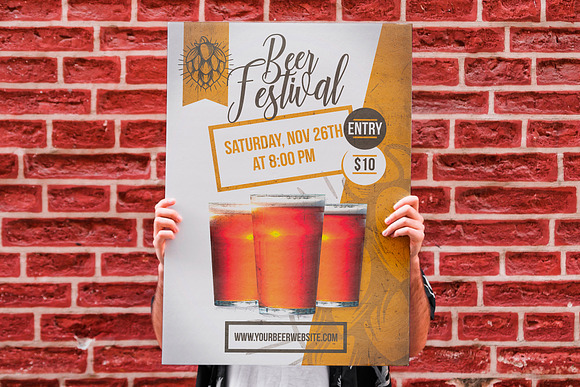 Beer Festival Flyer Template in Flyer Templates - product preview 2