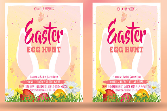 Happy Easter Party Flyer in Flyer Templates - product preview 1