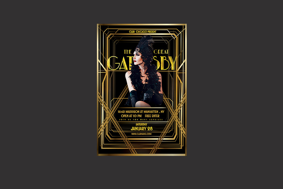 The Great Gatsby Flyer in Flyer Templates - product preview 8