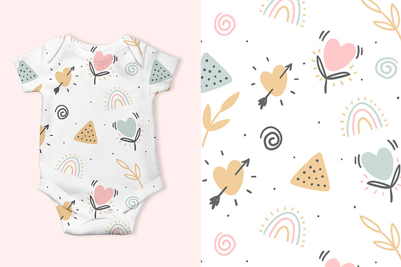 Kids cute seamless pattern in Patterns - product preview 2