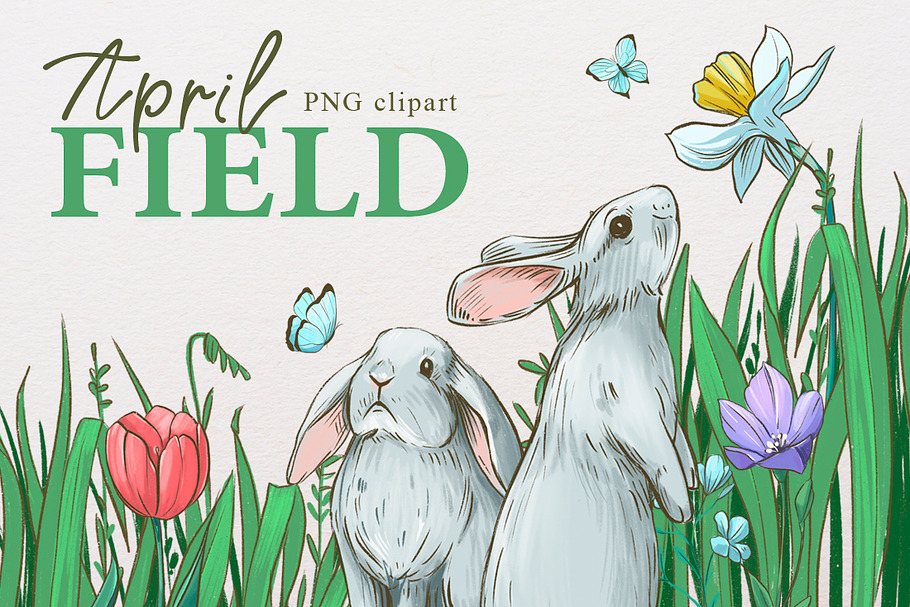 April field. PNG clipart in Illustrations - product preview 8