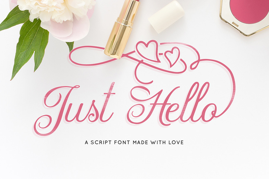 Just Hello Script Font in Script Fonts - product preview 8