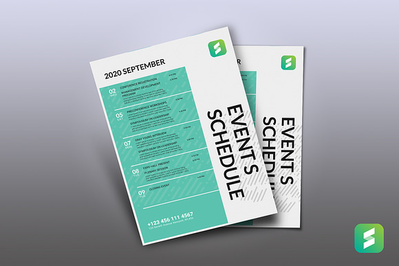 Event Schedule Flyer Template in Flyer Templates - product preview 2