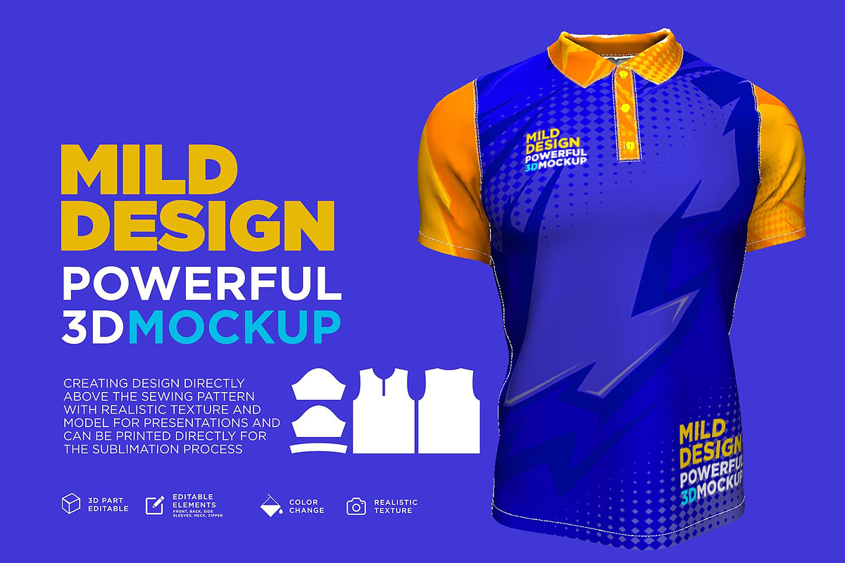 Polo shirt 3D Mockup in Product Mockups - product preview 8
