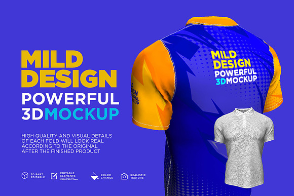 Polo shirt 3D Mockup in Product Mockups - product preview 2