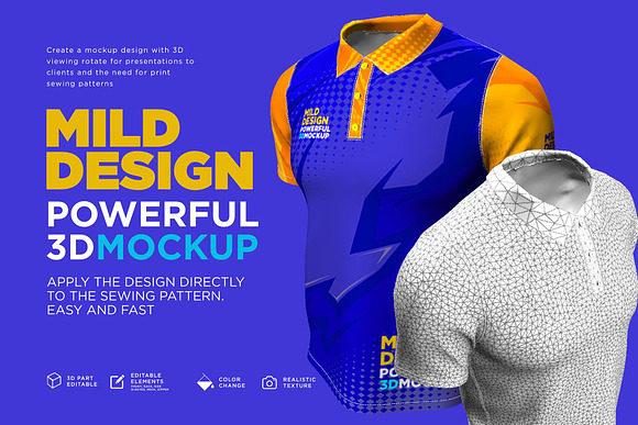 Polo shirt 3D Mockup in Product Mockups - product preview 3