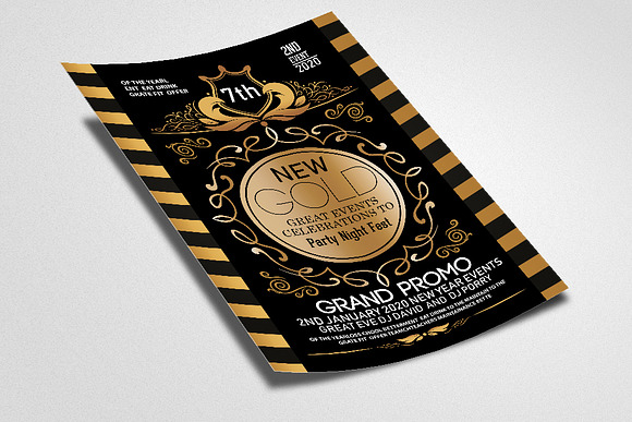 The Grand Party Night Golden Flyer in Flyer Templates - product preview 1