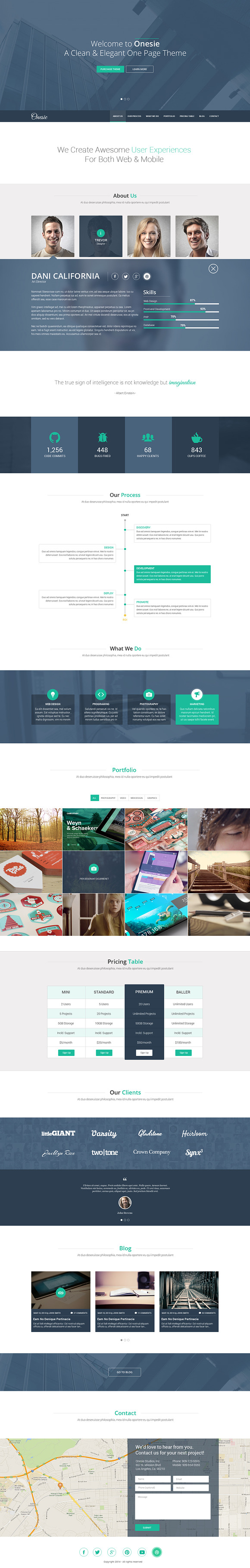 Onesie - One Page PSD Template in Landing Page Templates - product preview 1
