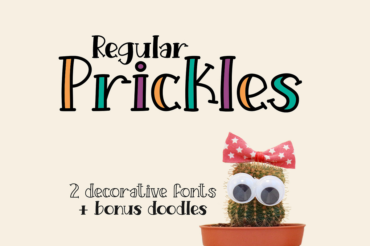 Prickles Regular in Serif Fonts - product preview 8