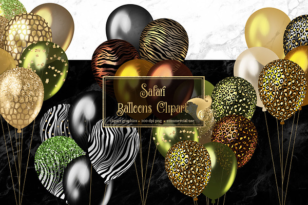 Safari Balloons Clipart