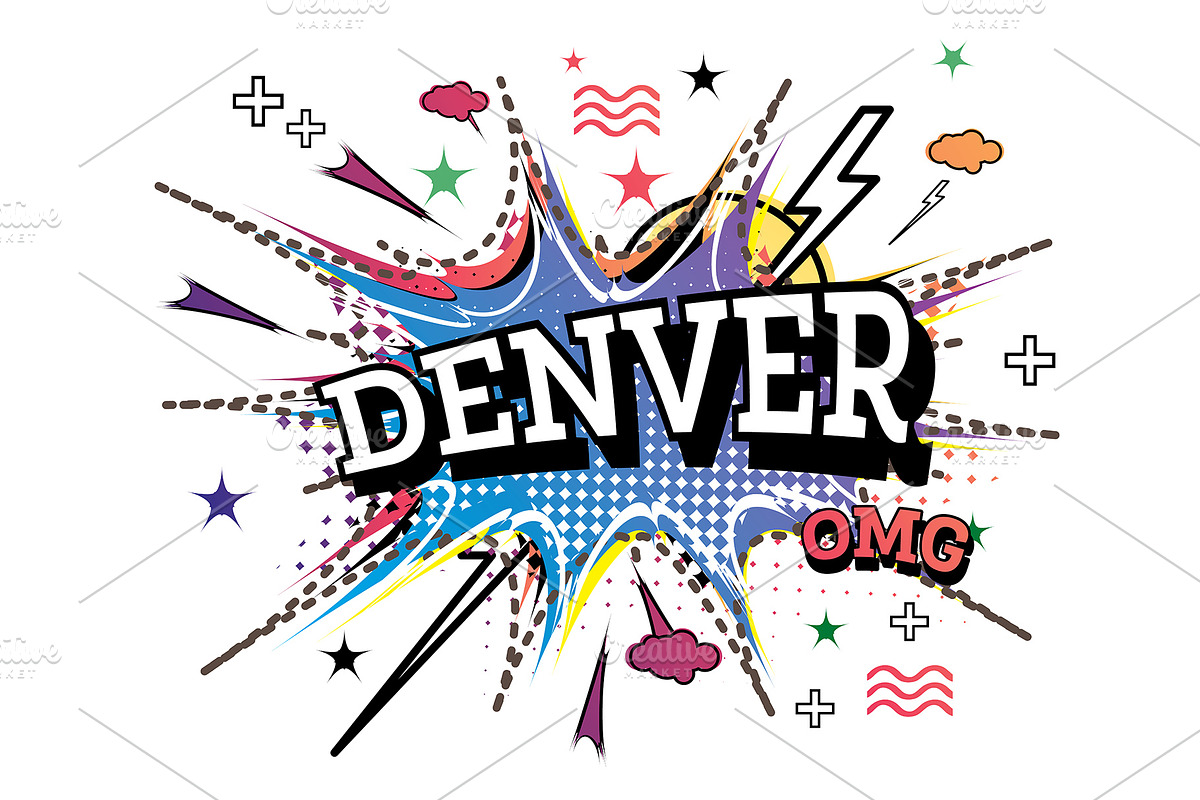 Denver Comic Text in Pop Art Style in Illustrations - product preview 8