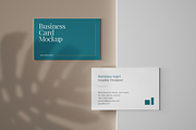 Business Card Mockup Set With Shadow
