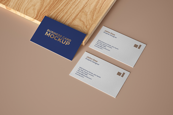 Business Card Mockup Set With Shadow in Branding Mockups - product preview 3