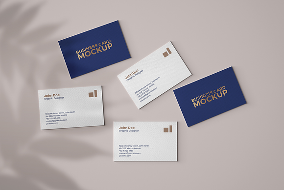 Business Card Mockup Set With Shadow in Branding Mockups - product preview 10
