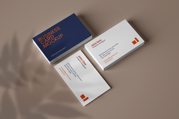 Business Card Mockup Set With Shadow in Branding Mockups - product preview 13