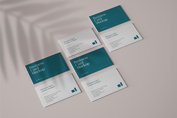Business Card Mockup Set With Shadow in Branding Mockups - product preview 14