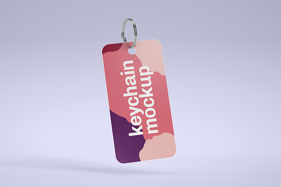 Silver & Card Keychain Mockup Set in Branding Mockups - product preview 3