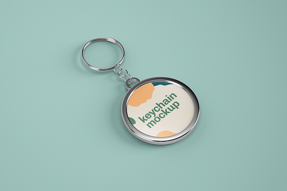 Silver & Card Keychain Mockup Set in Branding Mockups - product preview 12