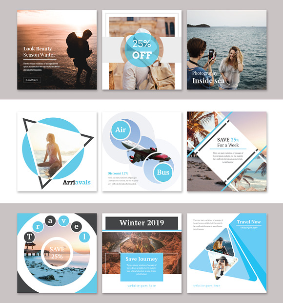 Best Social Banner For Travel in Instagram Templates - product preview 1