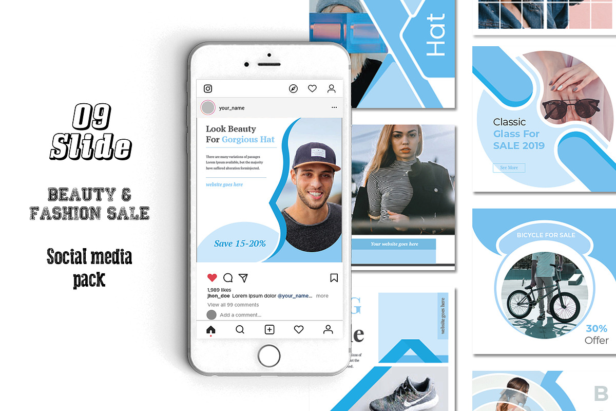 PSD|EPS|AI Social Media Banner in Instagram Templates - product preview 8