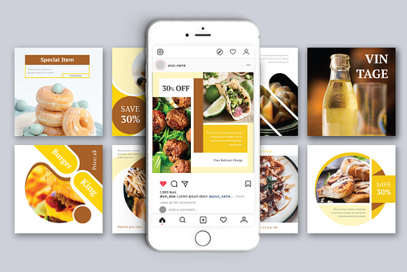 Spicy Restaurant Social Media Pack in Instagram Templates - product preview 1