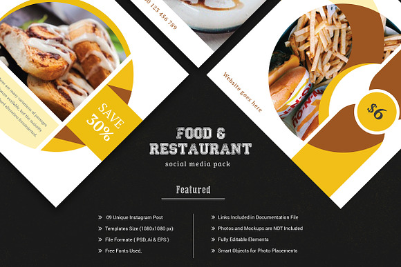 Spicy Restaurant Social Media Pack in Instagram Templates - product preview 4