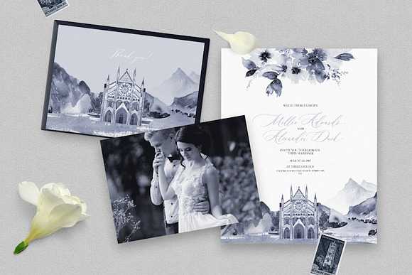 Floral Wedding Set in Wedding Templates - product preview 8