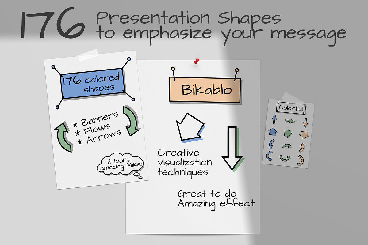 Bikablo - Presentation shapes in PowerPoint Templates - product preview 8