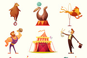 Traveling chapiteau circus icons