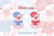 Pigs. Winter set